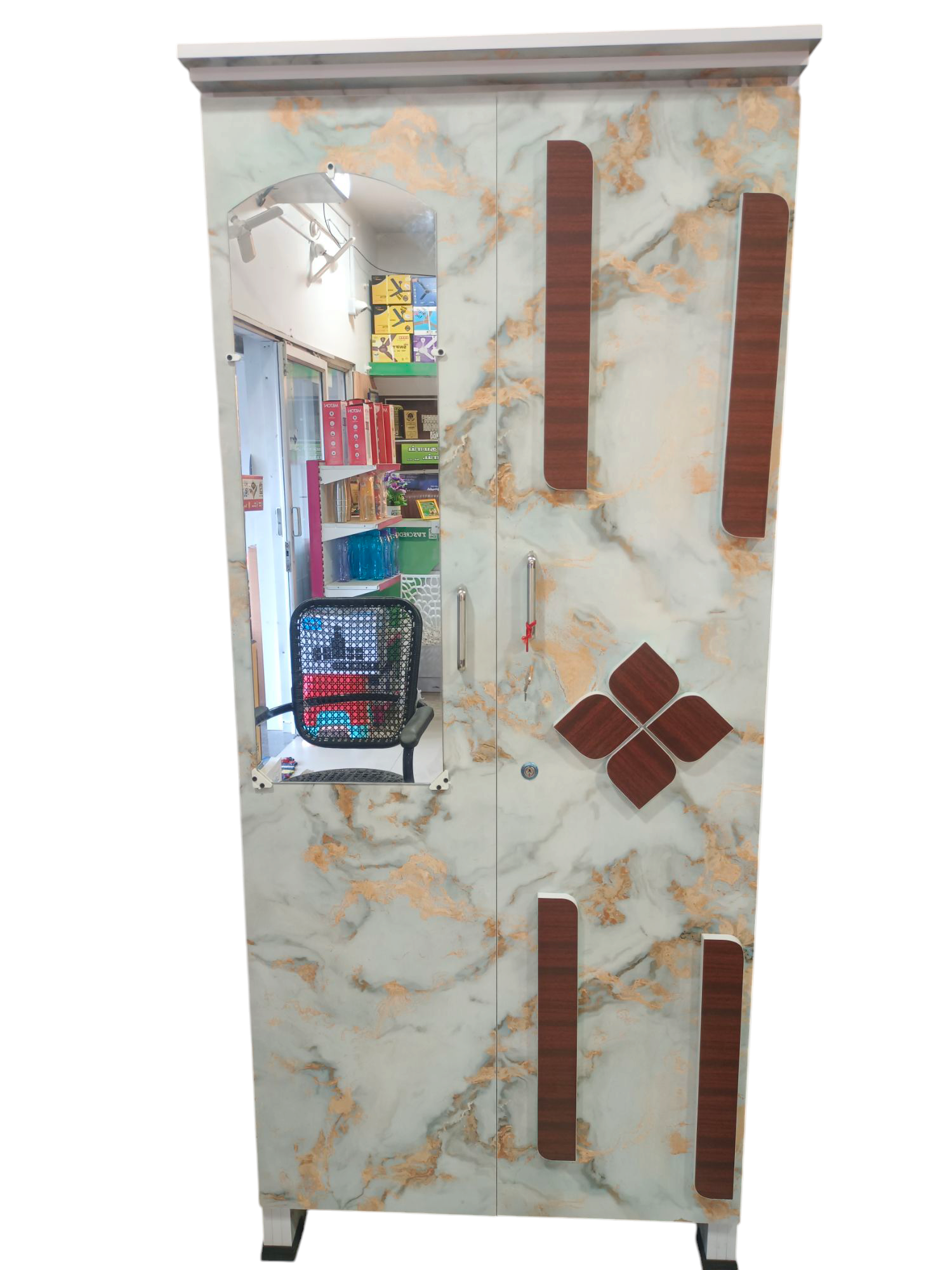 
												
												6 1/2  feet double door wooden bero 